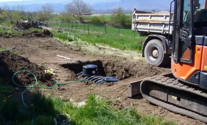 Travaux d'assainissement, Digne-les-Bains, Alpes Terrassement
