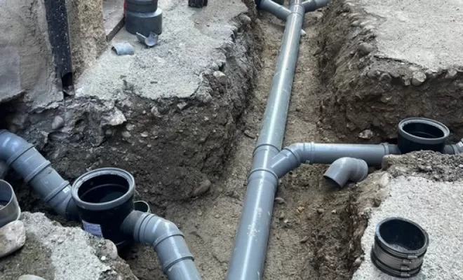 Travaux d'assainissement, Mées, Alpes Terrassement